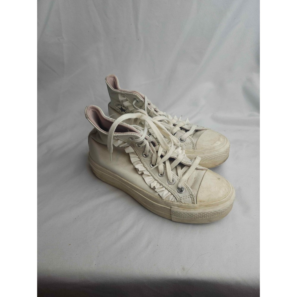 Converse‎ Chuck Taylor All Star Ruffle Leather High White Womens Size 6
